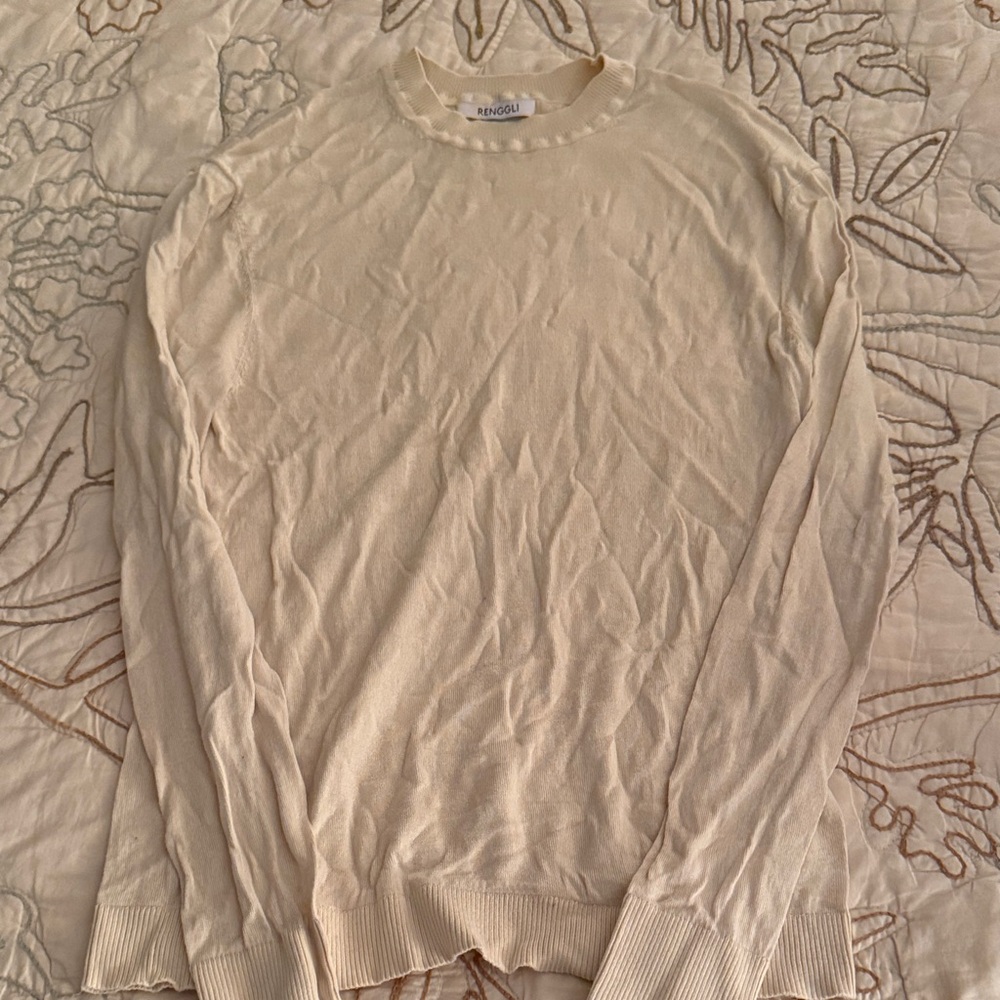 Elegant Cream Crewneck Sweater